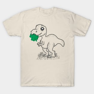 Shamrock dino st patricks day T-Shirt